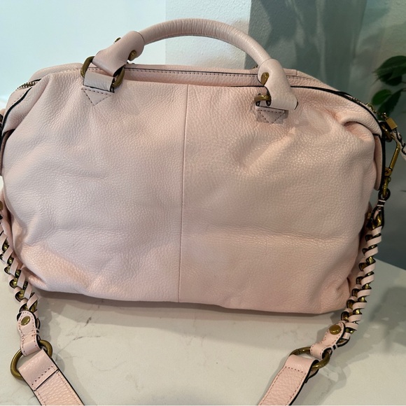 Pale pink leather satchel. EUC - Picture 2 of 6